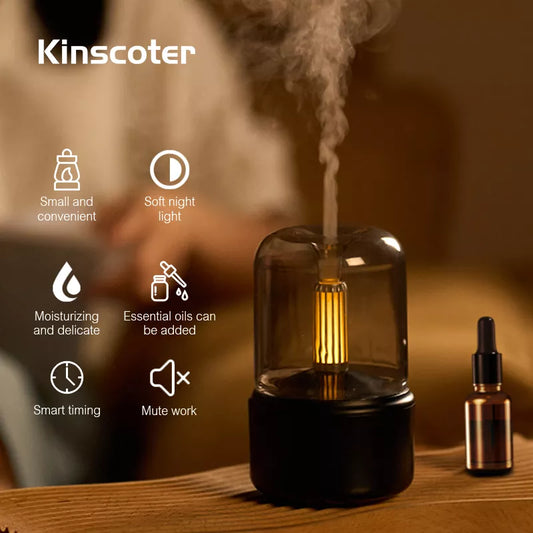 C-KINSCOTER Aromatherapy Essential Oil Fragrance Diffuser, Electric USB Aroma Diffuser, Mini Bedroom Ultrasonic Air Humidifier